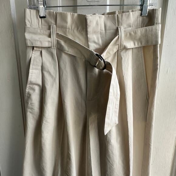 Banana Republic Wide-Leg Paperbag Pant Long Cream - Picture 3 of 8